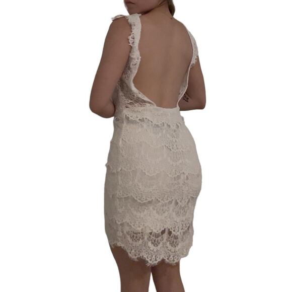Free People DayDream BodyCon Slip Dress Lace Cut Outs Backless Size XS - Picture 2 of 6